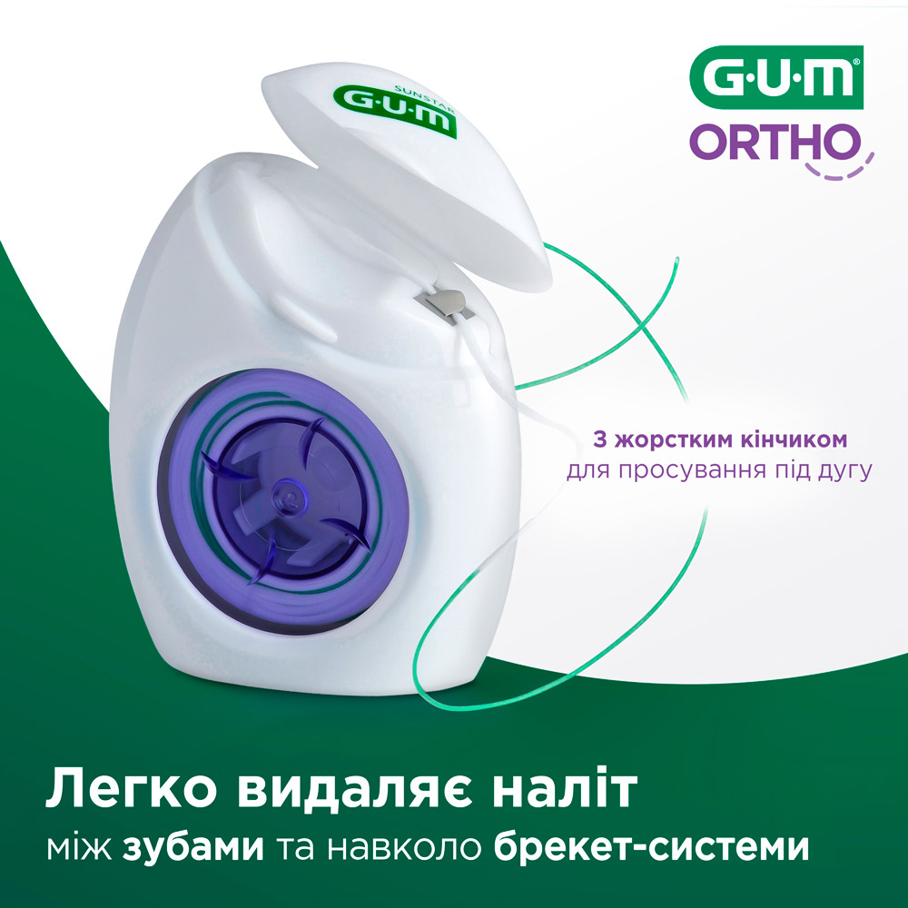 Зубная нить GUM Ortho ортодонтическая фото 3