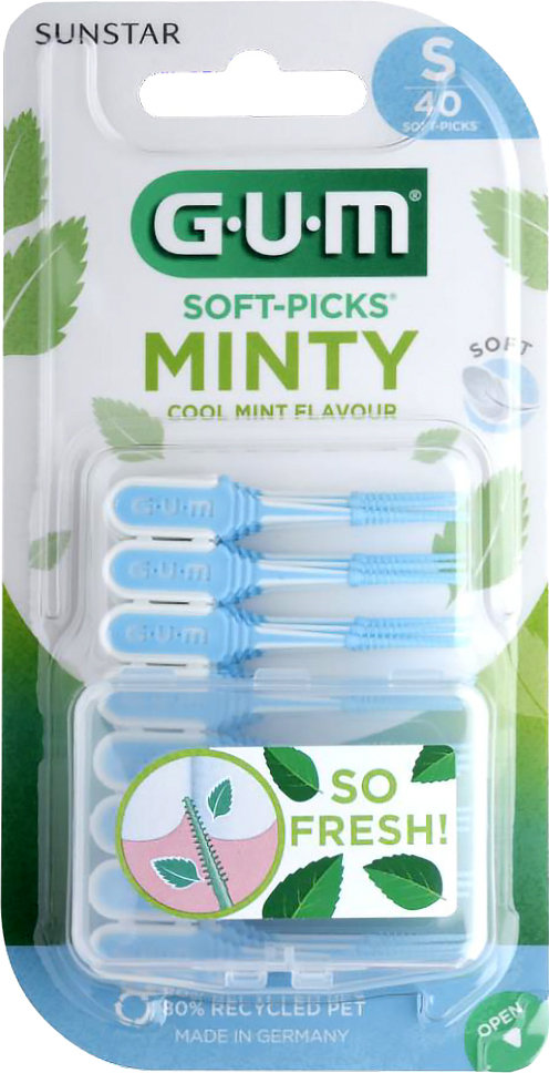 Набор межзубных щеток GUM Soft Picks Comfort Flex Mint маленькие 40 шт. фото 1