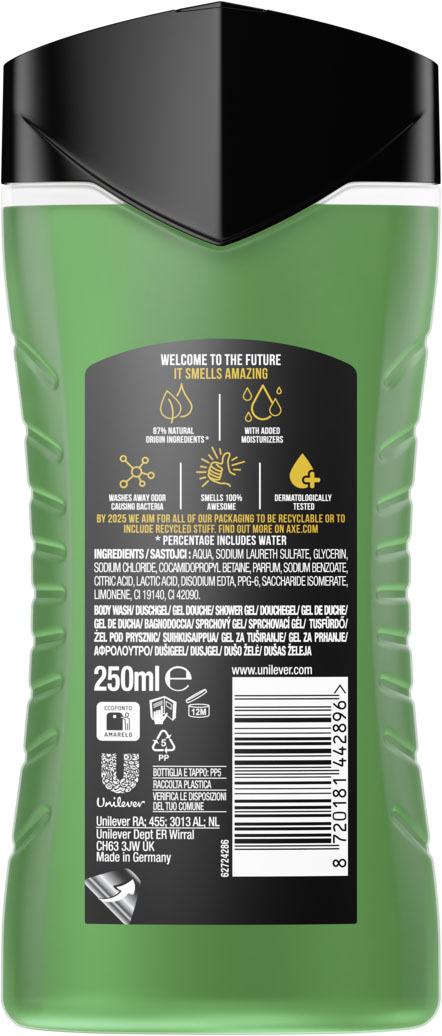 Гель для душу та шампунь AXE Jungle Fresh 250 мл