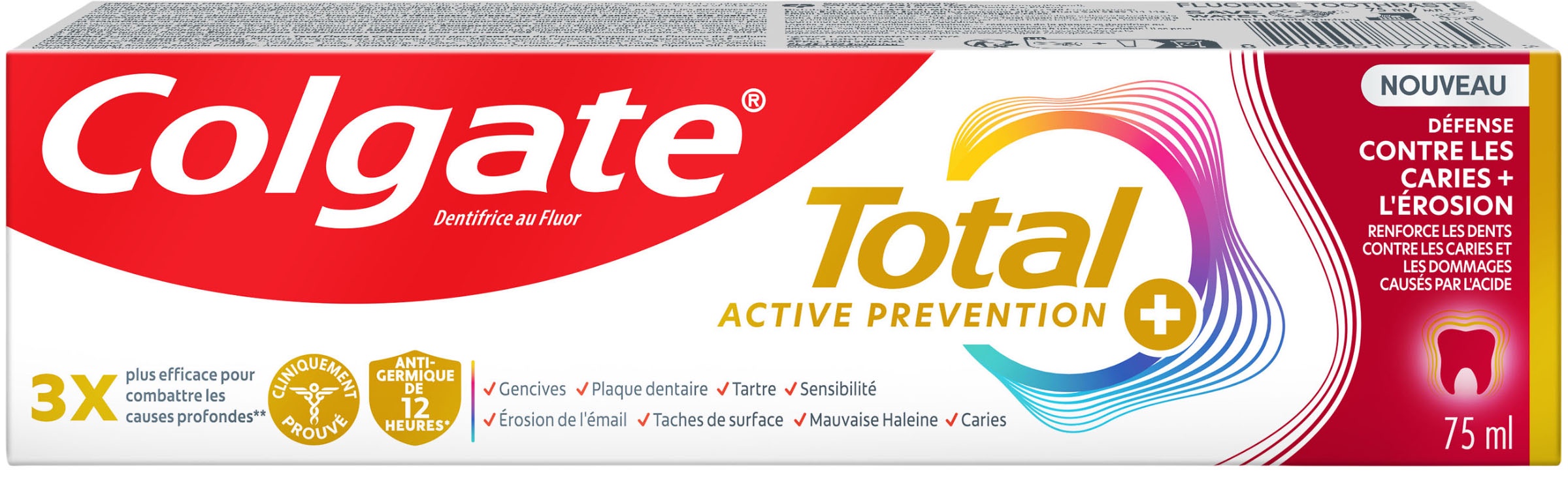 Зубная паста Colgate Total активная защита от кариеса и разрушения эмали 75 мл