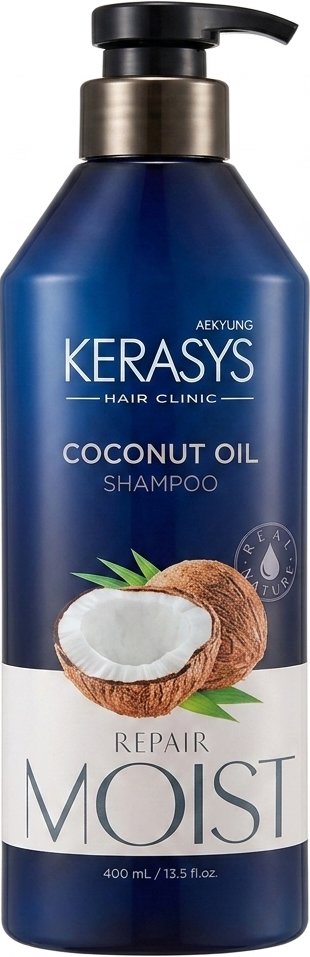 KeraSys Real Natural Шампунь для волосся Moisturizing Coconut Oil, 400 мл