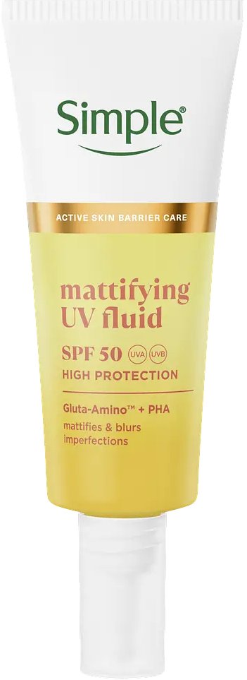 Флюїд сонцезахисний Simple UV- для обличчя матуючий SPF50, 40 мл
