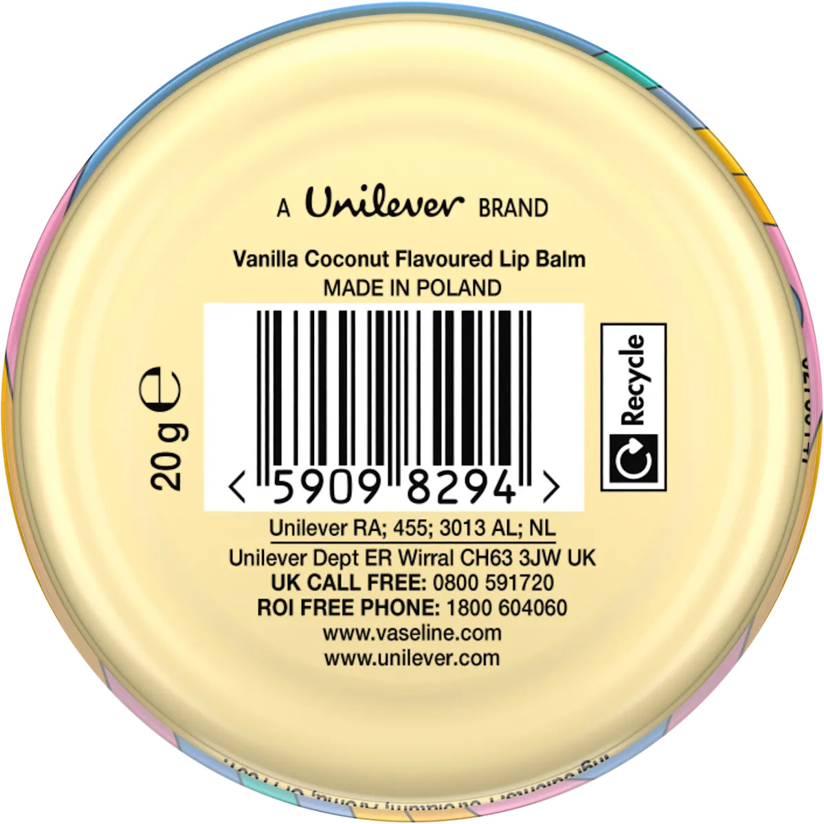 Бальзам для губ Vaseline Vanilla Daydream 20 г