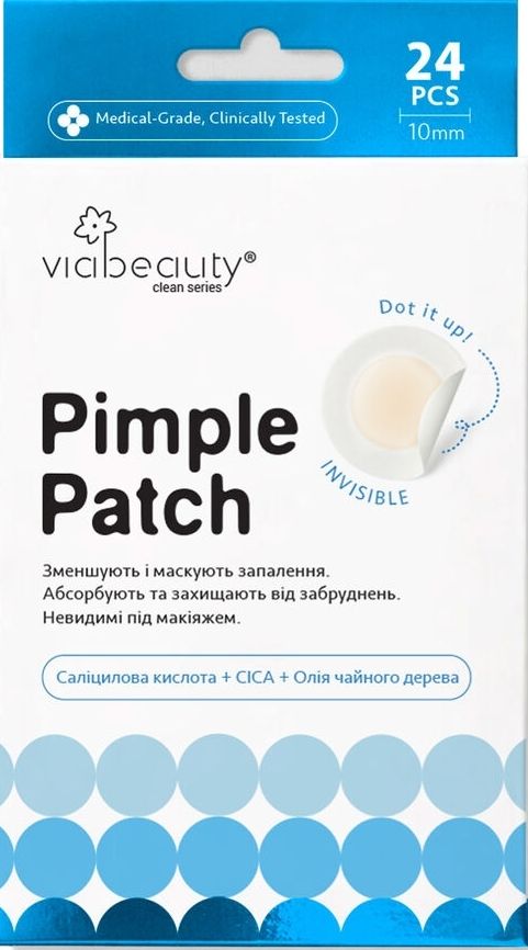 Via Beauty патчі проти недоліків шкіри гідроколоїдні Pimple Patch, 24шт 1