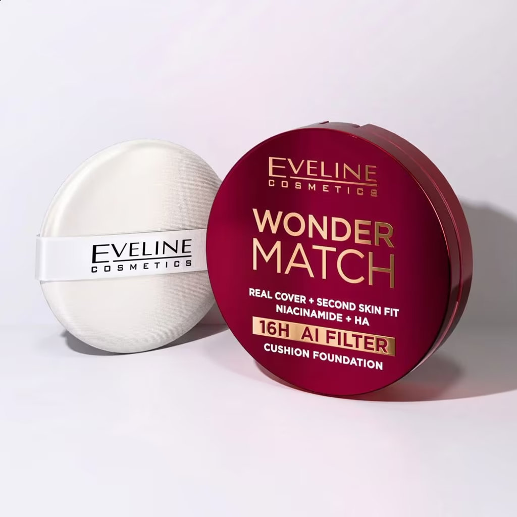 Тональна основа-кушон для обличчя Eveline Cosmetics Wonder Match 01N Ivory 15 г фото 1
