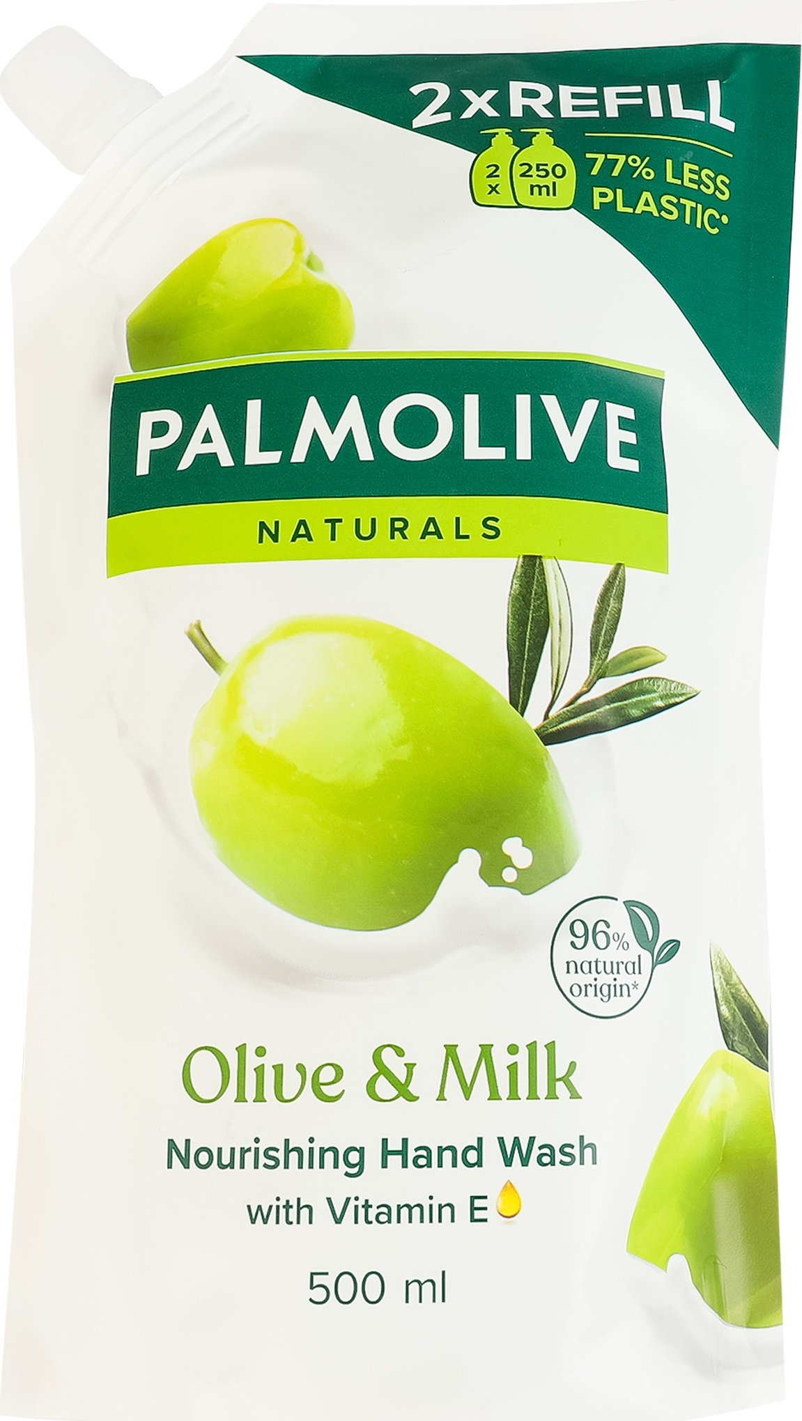 Palmolive мило рідке Натурель Молочко та Оливка (дойпак), 500мл 1