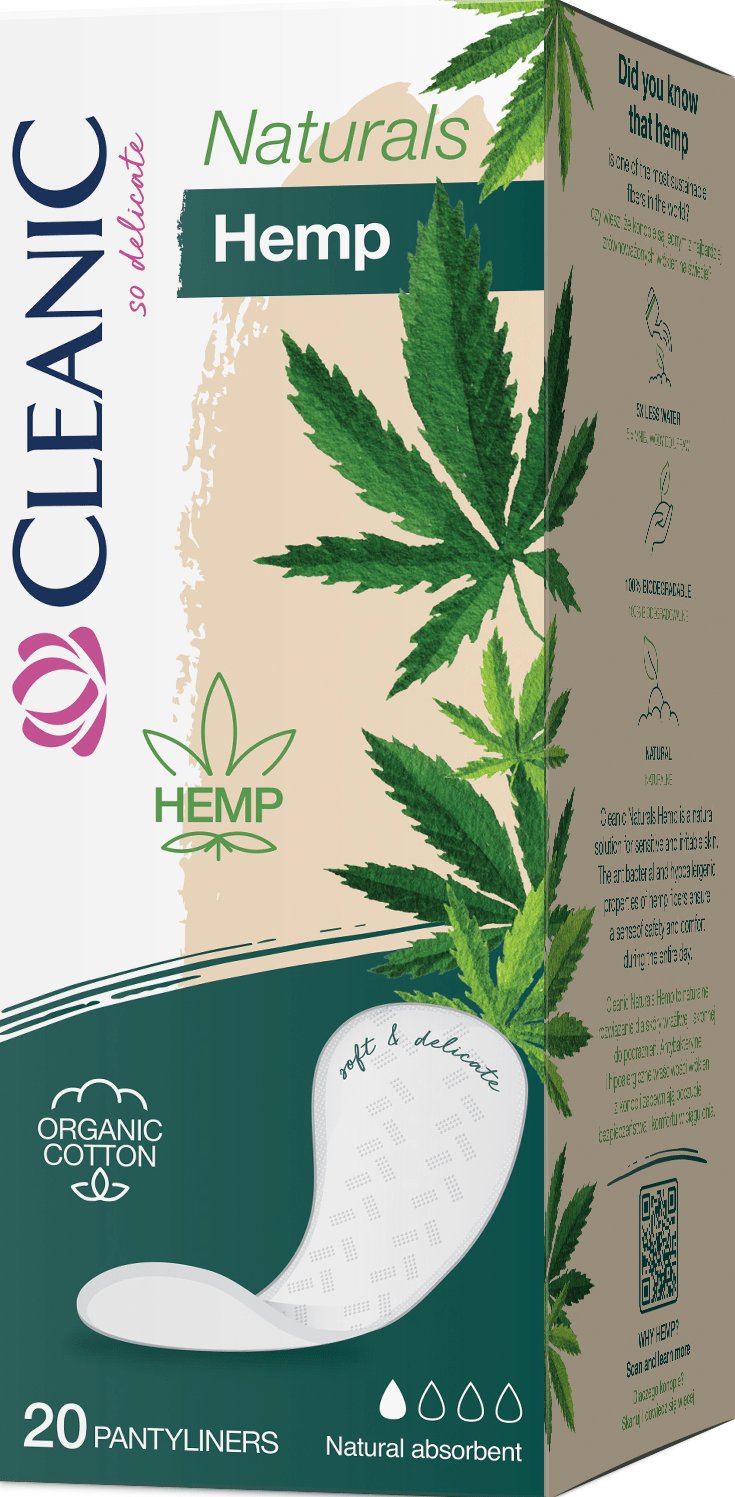 Cleanic прокладки щоденнi Naturals Hemp, 20 шт 1