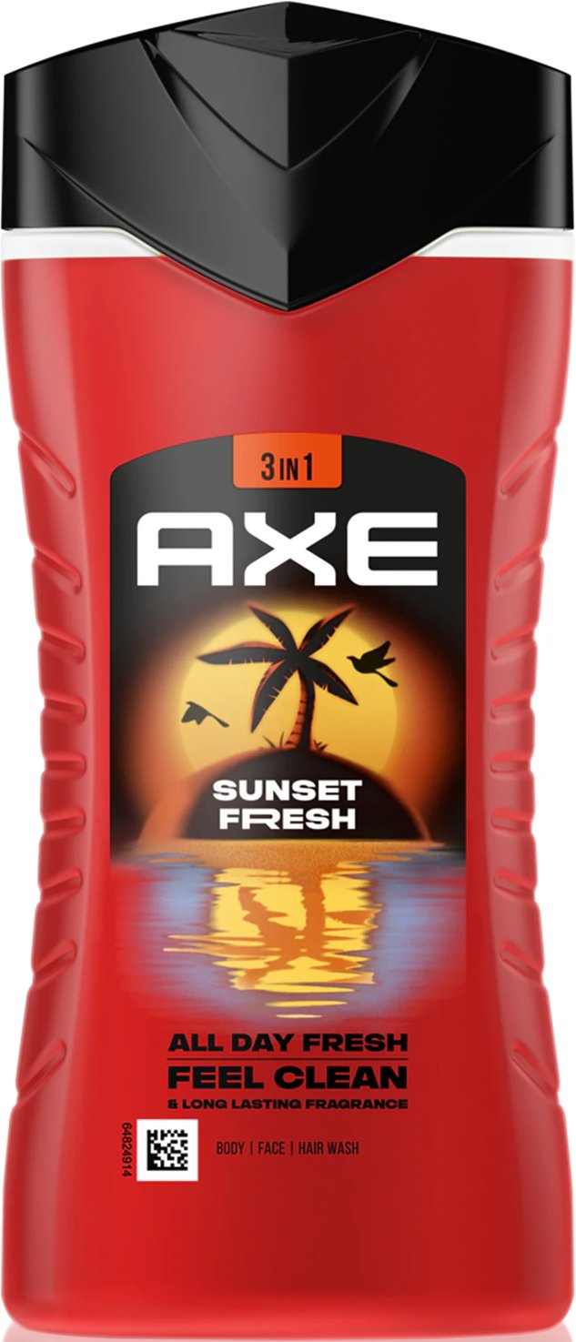 AXE гель для душу та шампунь чоловічий Sunset Fresh, 250мл 5
