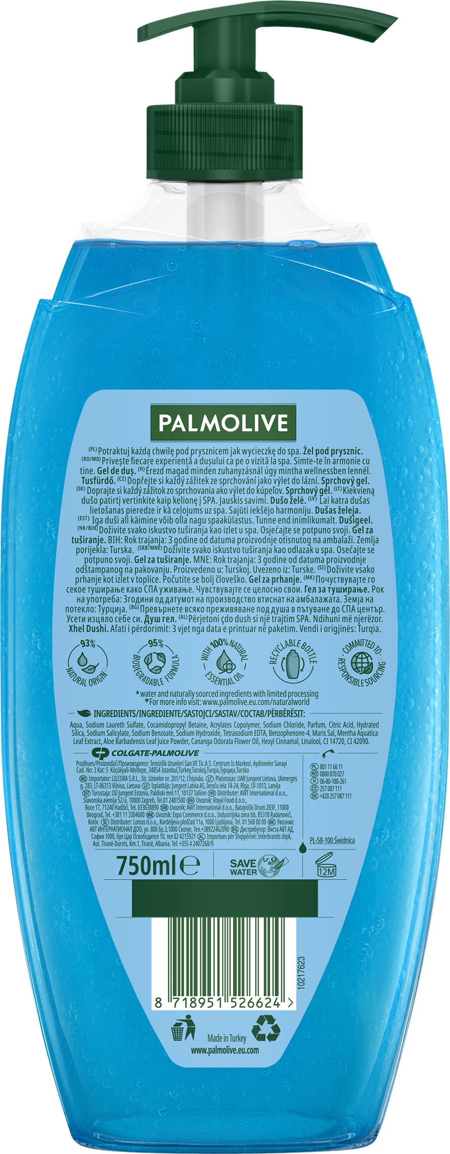 Гель для душу Palmolive термал спа масаж 750 мл