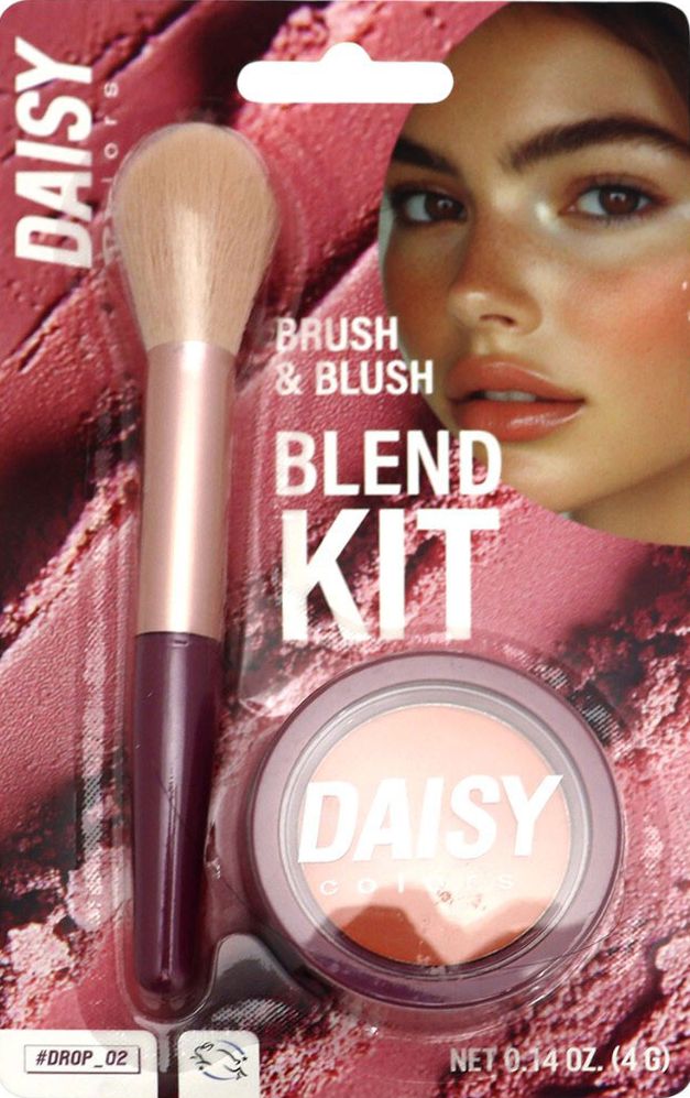 DAISY COLORS Набір пензлик та румʼяна для обличчя Blend Kit (Brush & Blush) (Blister) 1