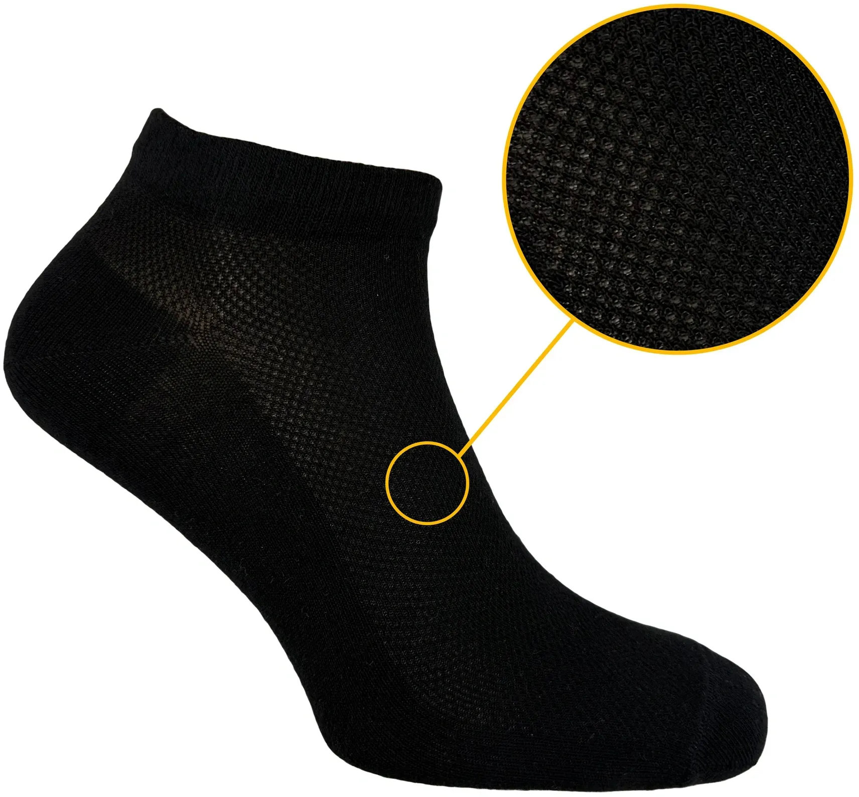 Носки женские Premier Socks короткие сетка + ажур по стопе черные р.23-25 фото 1