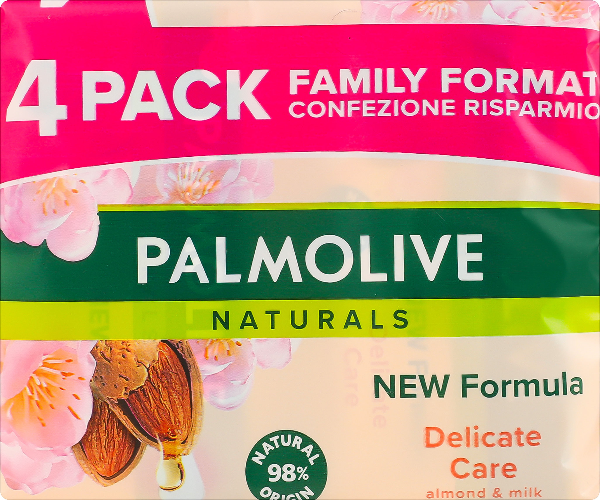 Мило тверде Palmolive Naturals мигдаль та молочко 4 шт. х 90 г 3