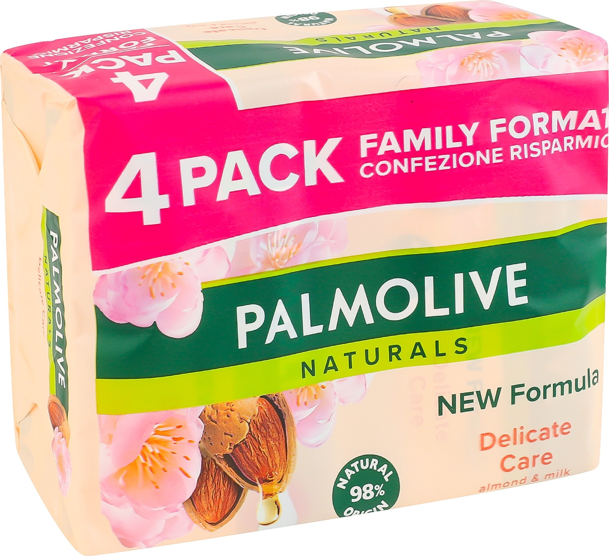 Мыло твердое Palmolive Naturals миндаль и молочко 4 шт. х 90 г фото 1