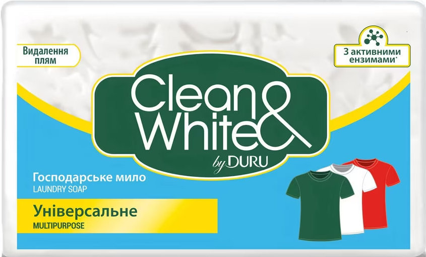 Мыло для стирки Duru Clean & White универсальное 120 г