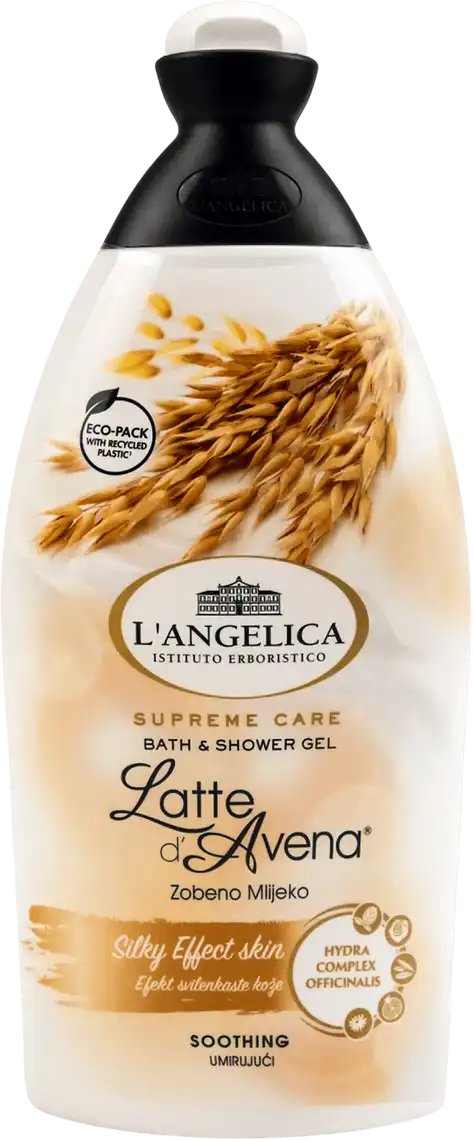 Гель для ванни та душу L'ANGELICA Supreme Care з вівсяним молоком , 500мл 2