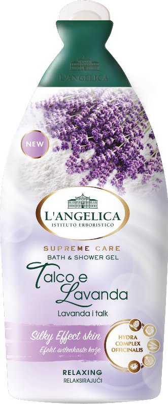 Гель для ванни та душу L'ANGELICA Supreme Care розслабляючий з тальком і лавандою 500 мл