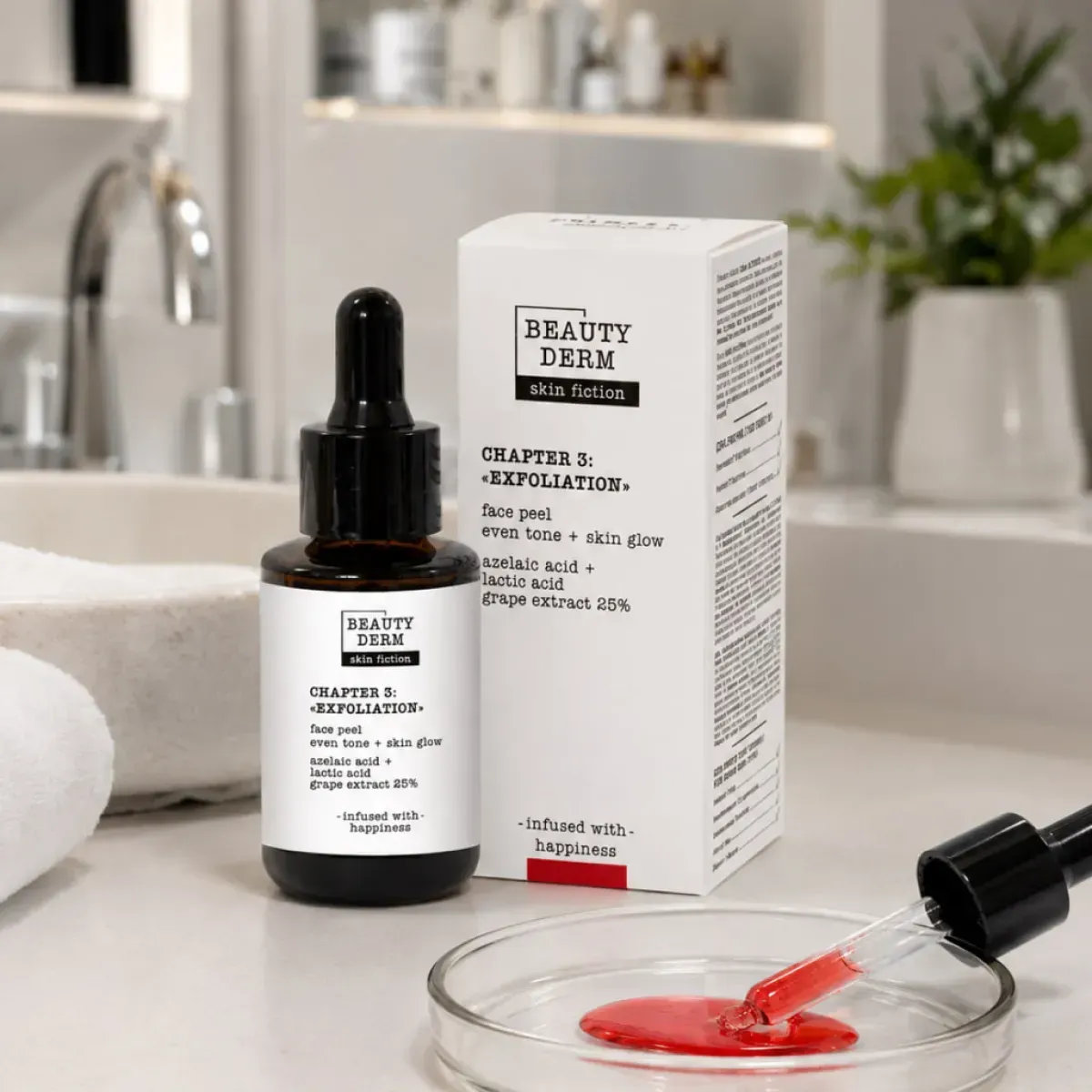 Пілінг для обличчя Beauty Derm Skin Fiction з азелаїновою кислотою та екстрактом винограду 30 мл фото 6