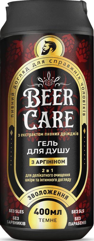 Гель для душу Beer Care 2в1 Зволожуючий з аргініном, 400 мл 1