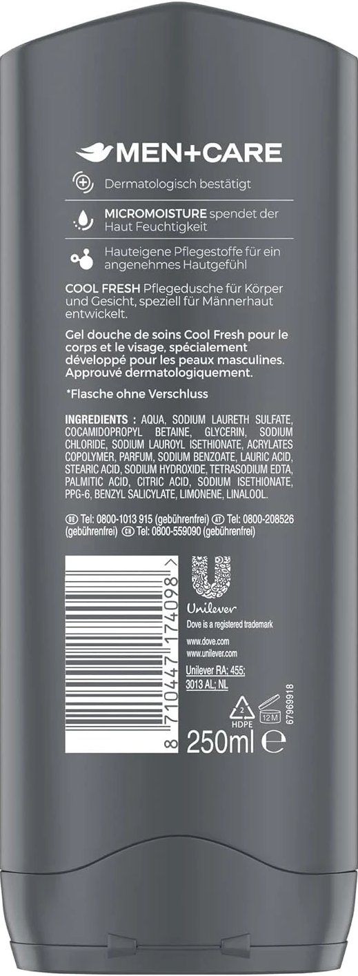 Гель для душу Dove Men + Care Cool Fresh 250 мл