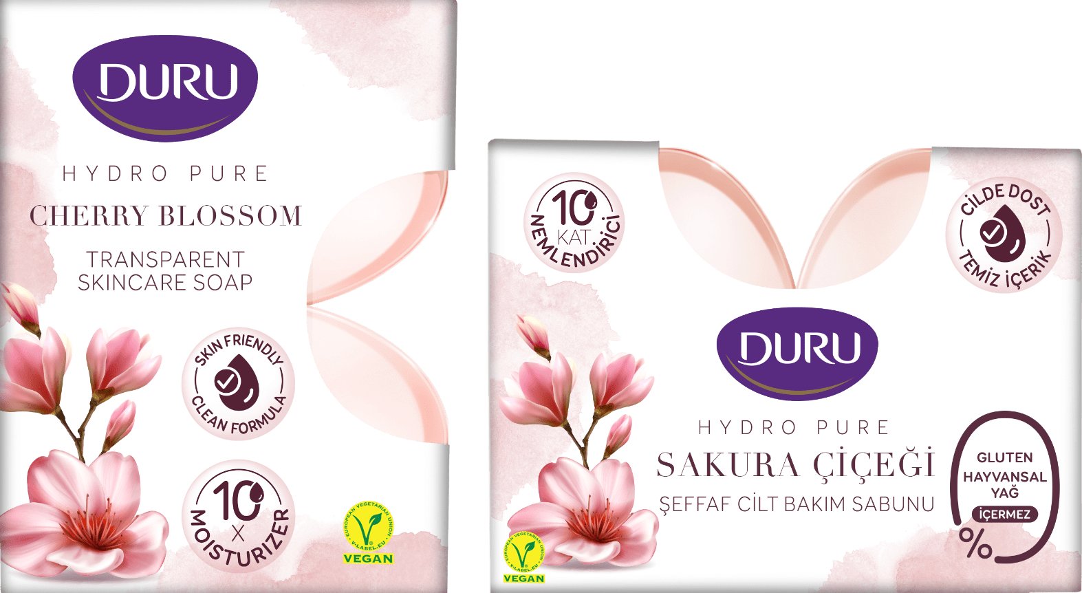 Мило косметичне Duru Hydro Pure Cherry Blossom 2 х 135 г фото 2