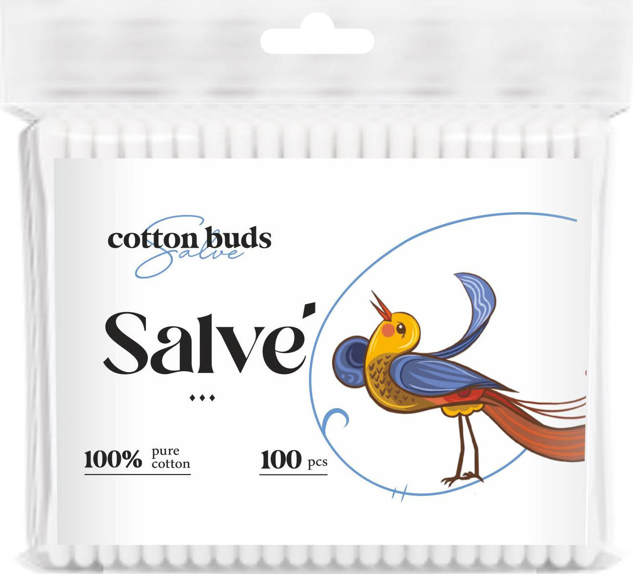 Ватні палички Salve 100 шт. 1