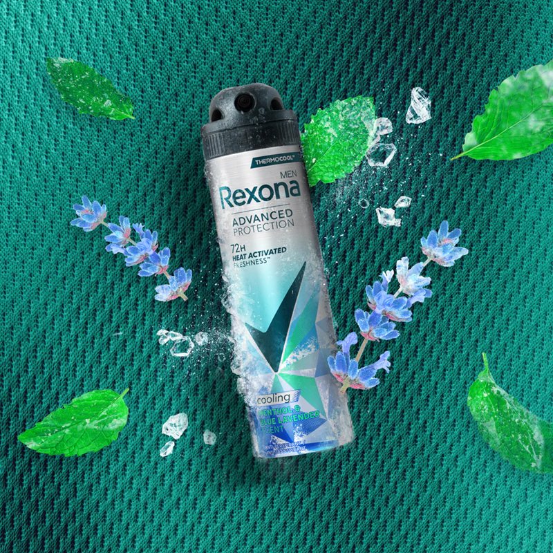 Дезодорант спрей Rexona Men Cooling Menthol & Blue Lavender 150 мл фото 1