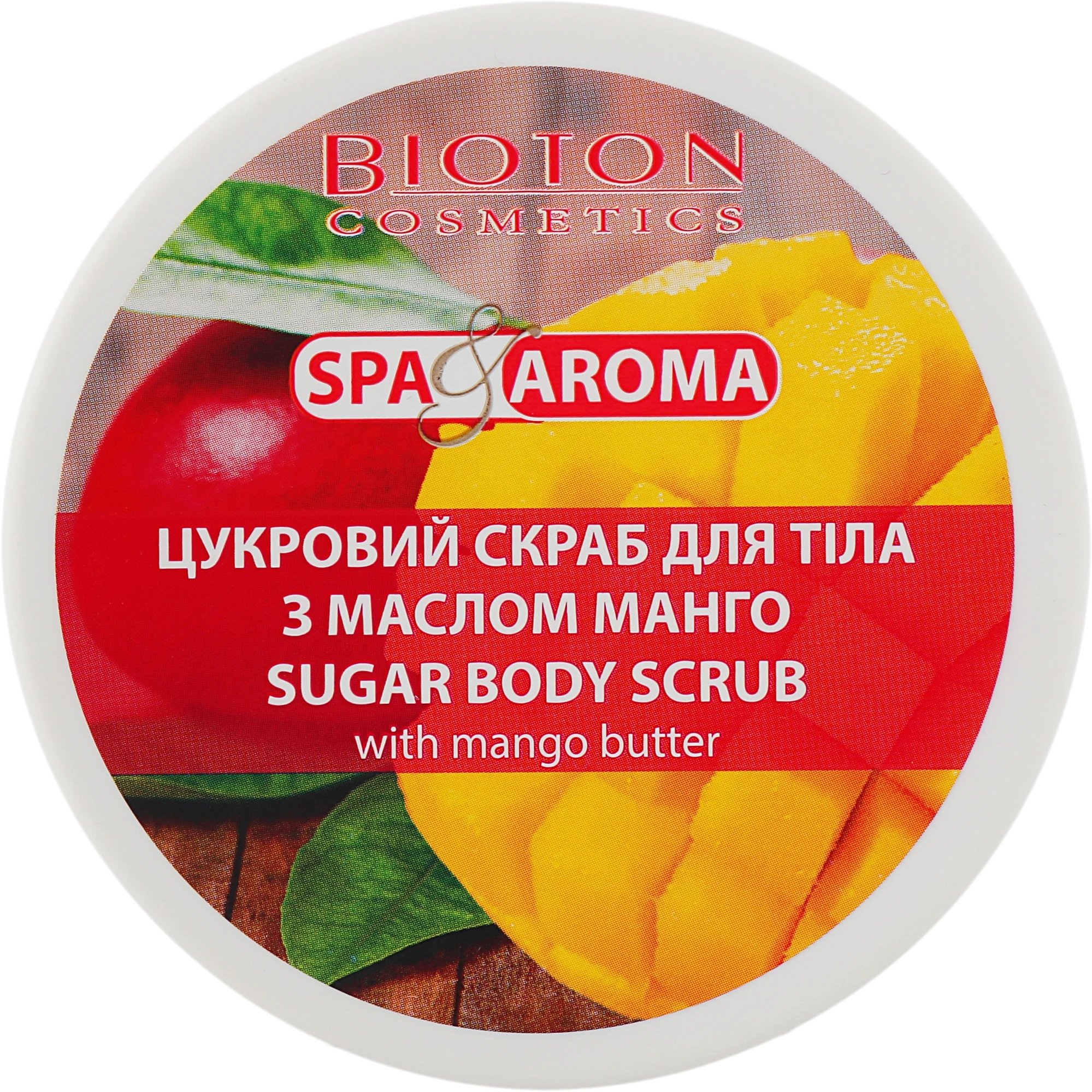 Скраб цукровий Біотон для тіла з маслом манго Spa&Aroma, 250 мл 2