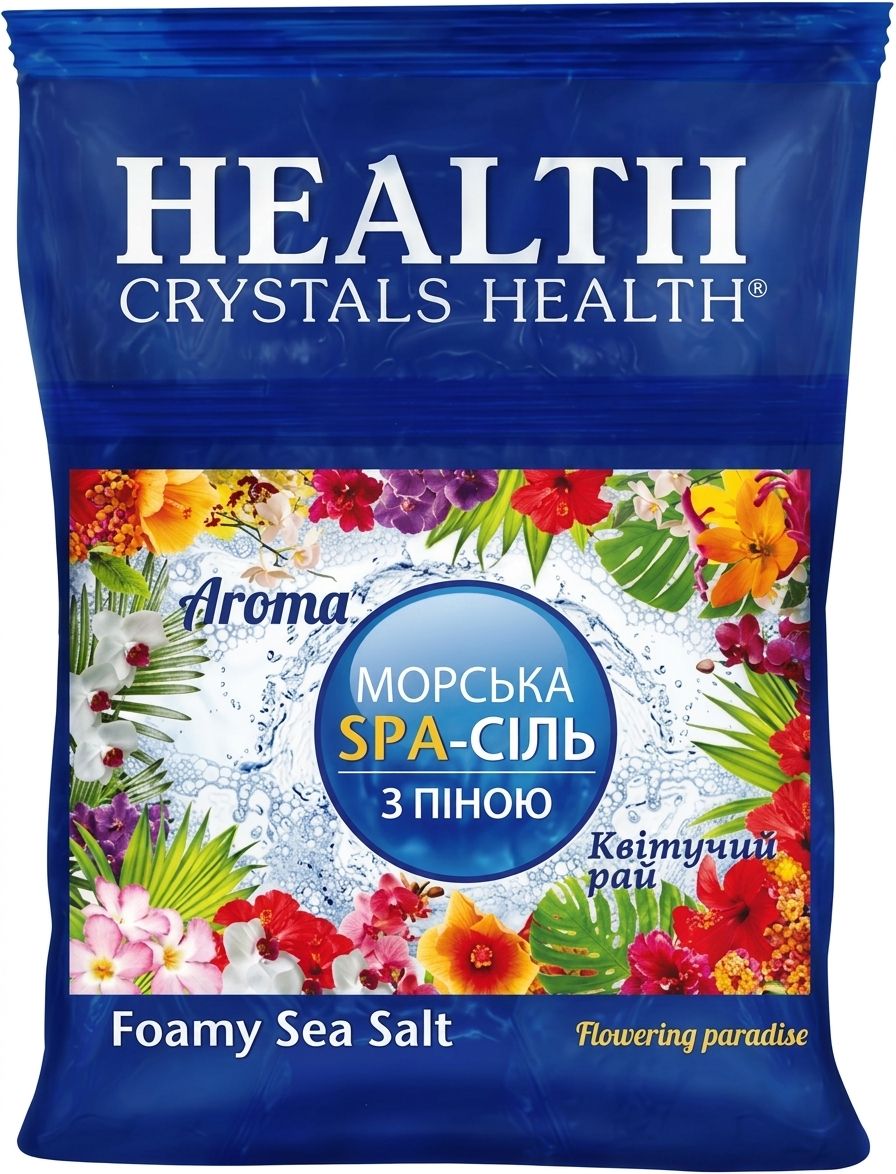 Crystals Health сіль для ванн морська з піною Flowering, 600г 1