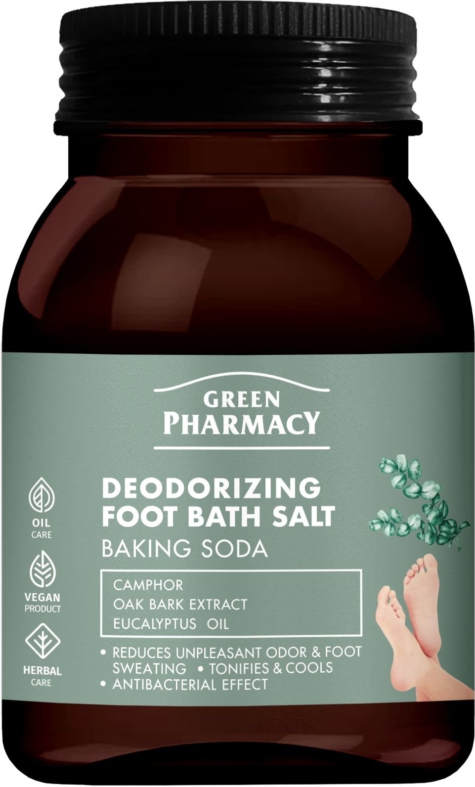 Дезодоруюча сіль Green Pharmacy для ванни ніг 400 г 5