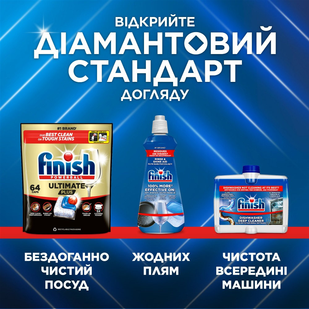 Капсули для посудомийних машин Finish Ultimate Plus сода 28 шт. фото 9