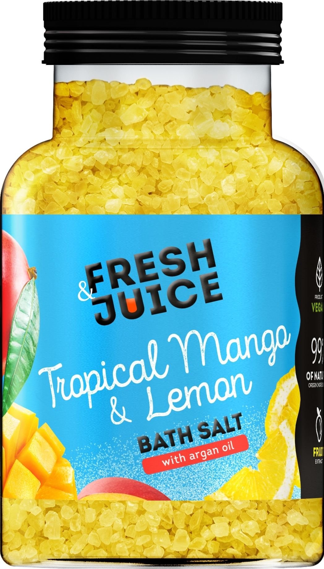 Сіль для ванн Fresh Juice Тропічний манго та лимон 700 г 1