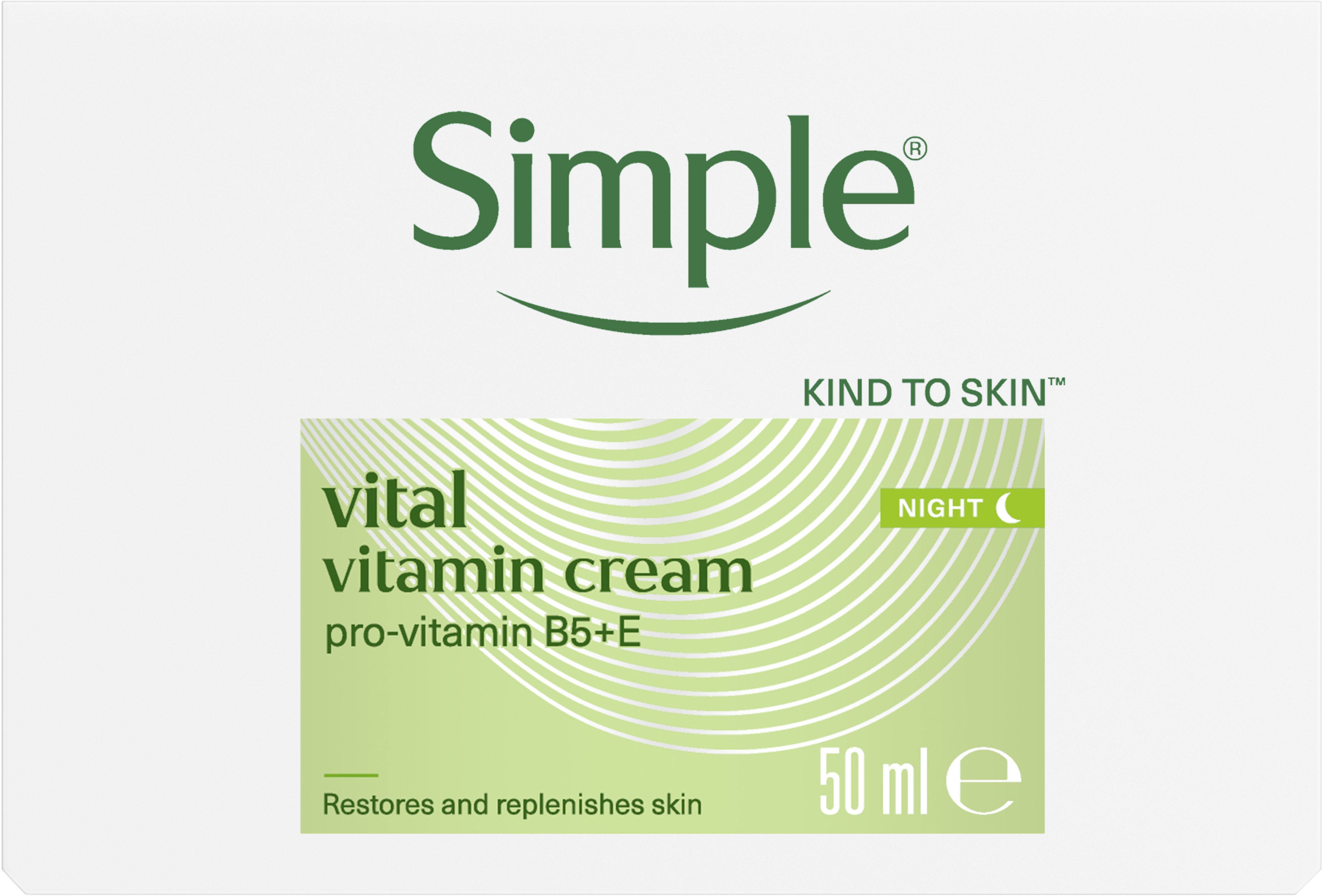 Крем для лица Simple Kind to Skin Vital Vitamin ночной 50 мл фото 1