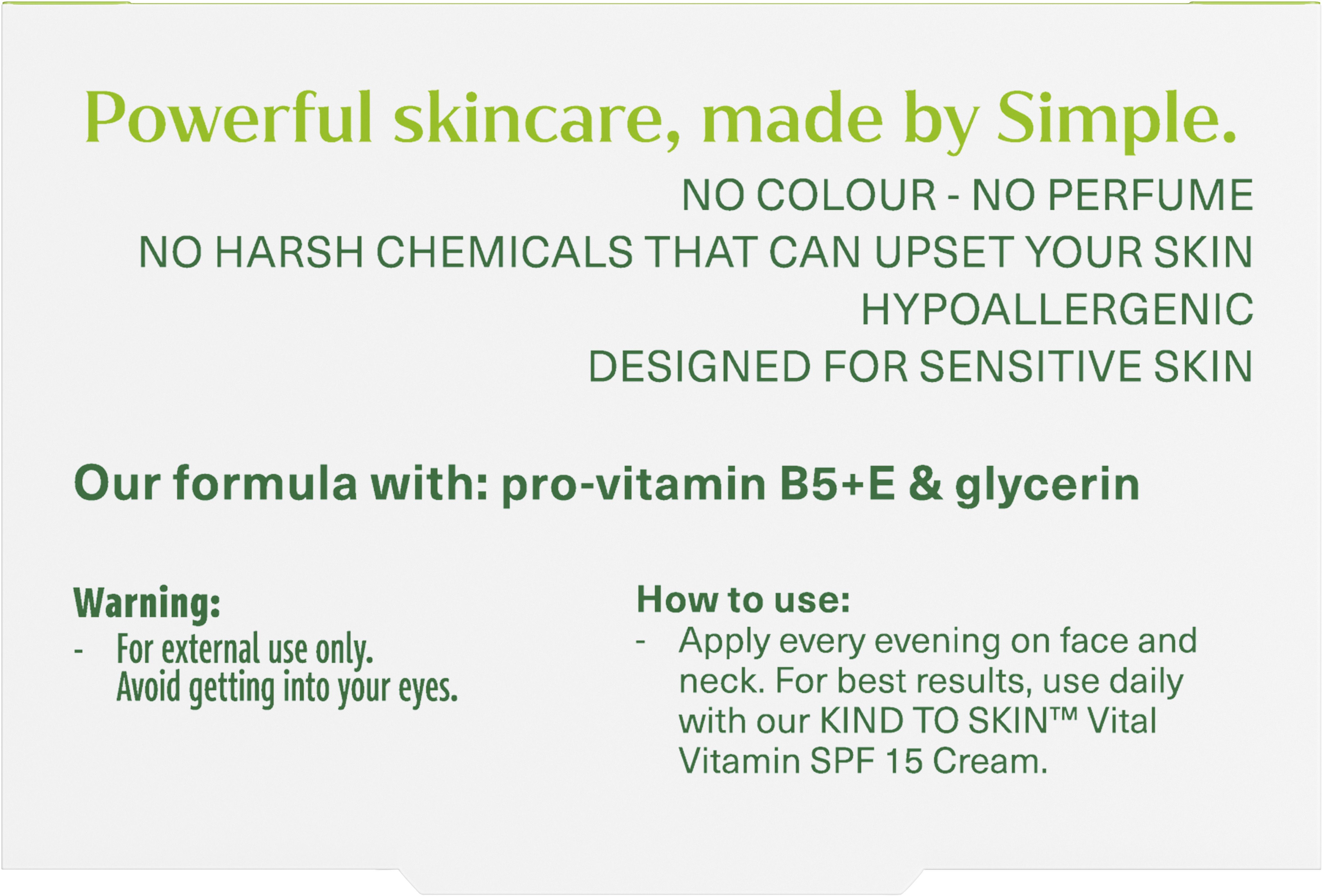 Крем для лица Simple Kind to Skin Vital Vitamin ночной 50 мл фото 2