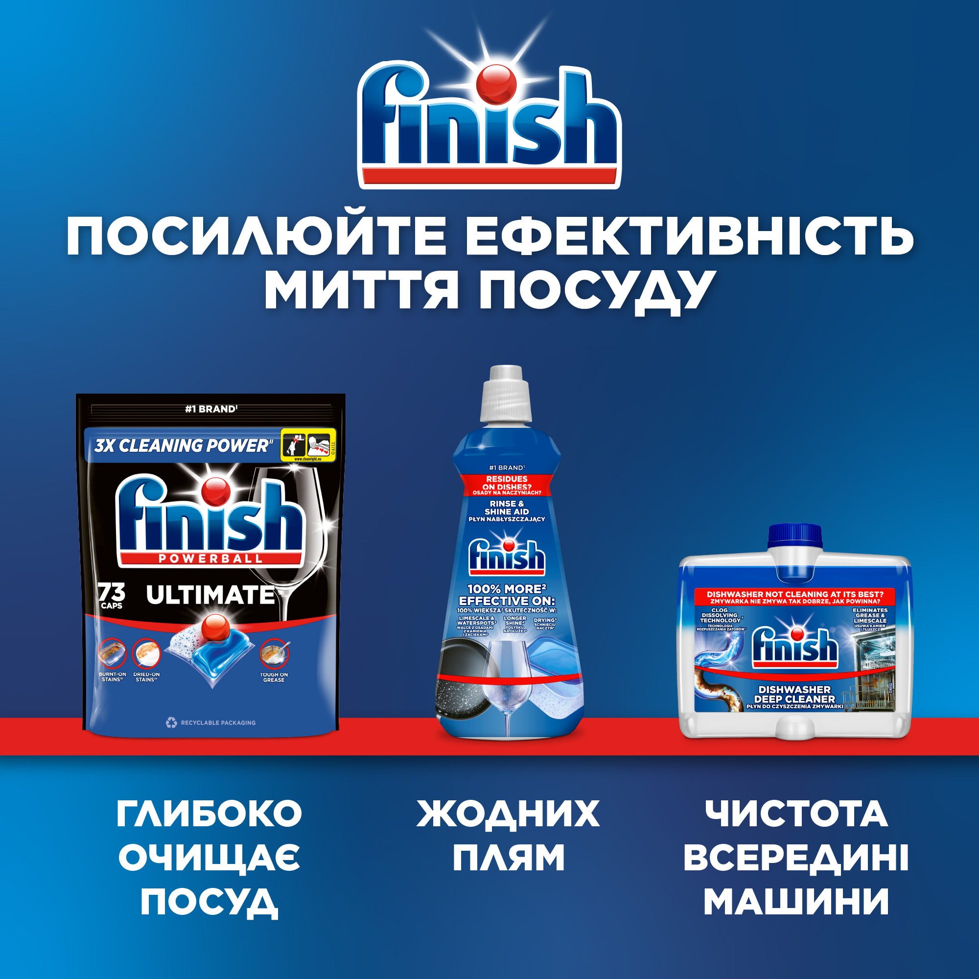Капсули для посудомийних машин Finish Ultimate 27 шт. фото 8