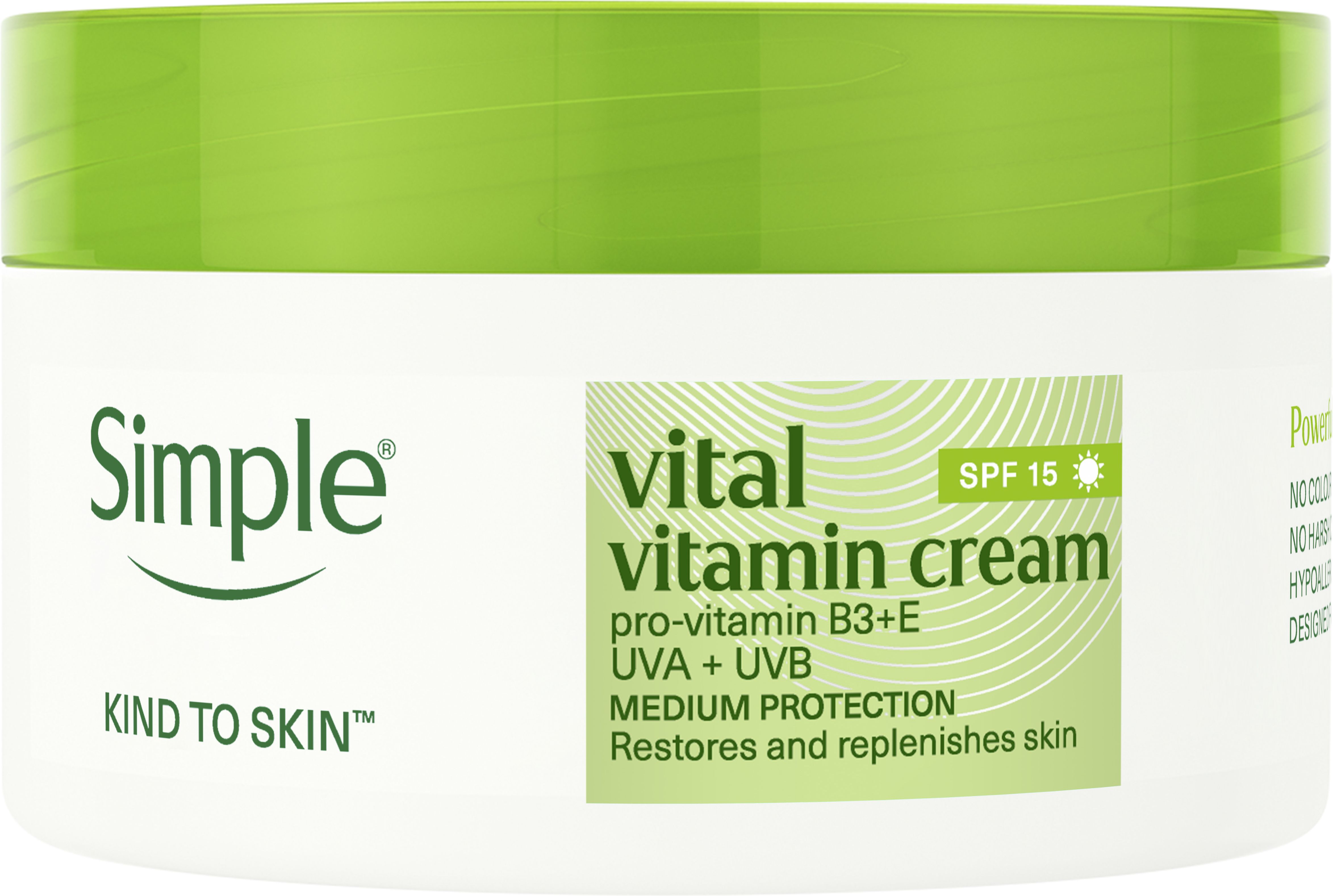 Крем для обличчя Simple Kind to skin SPF15 вітамінний денний 50 мл