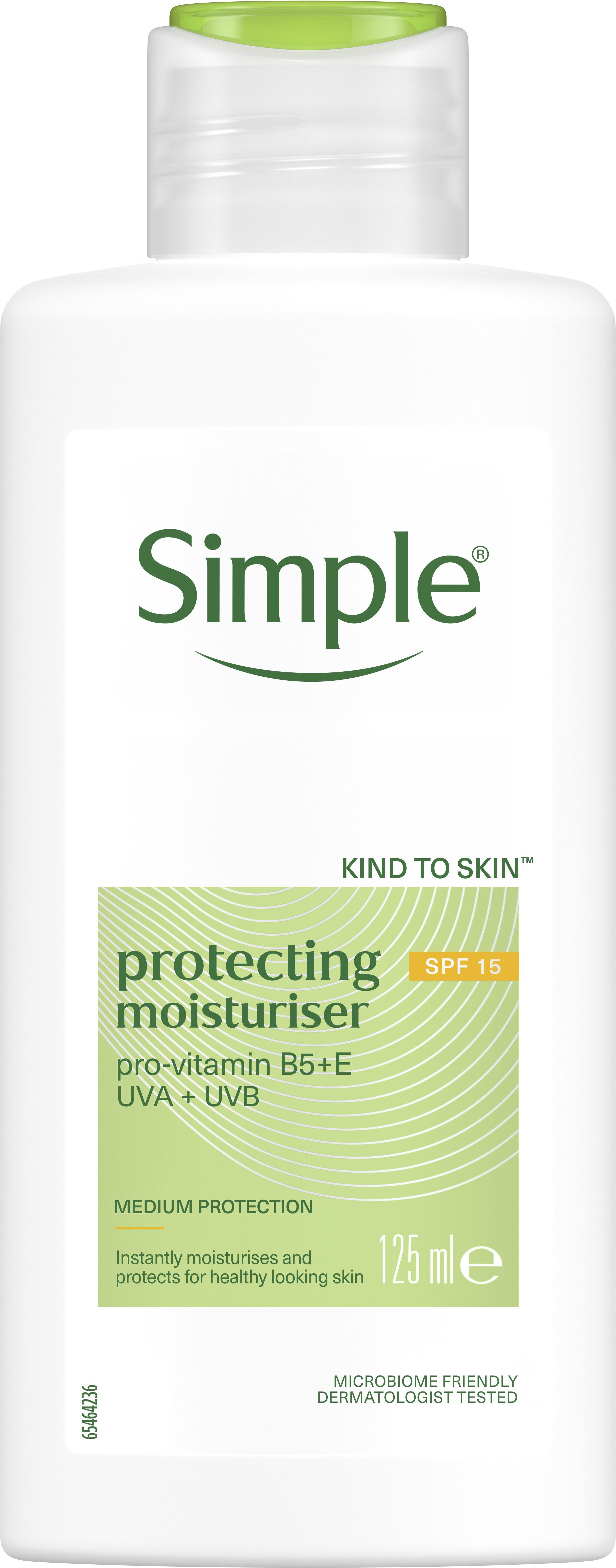 Крем для лица Simple увлажняющий и защитный Light SPF15 Kind to Skin 125 мл фото 1