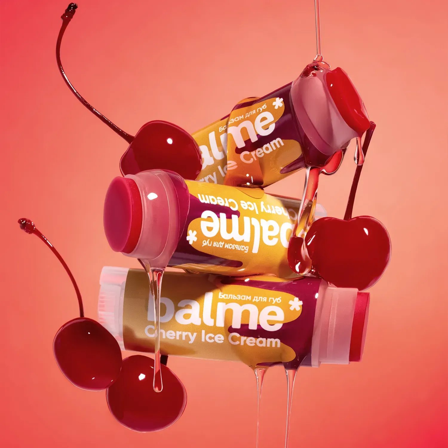 Бальзам для губ Balme Cherry Ice вишневое мороженое 5 г фото 2