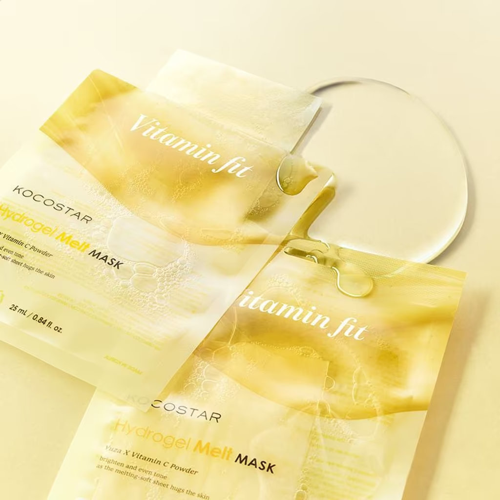 Маска гидрогелевая для лица Kocostar Fit Hydrogel Melt Mask биорастворимая с витаминами 25 мл фото 1