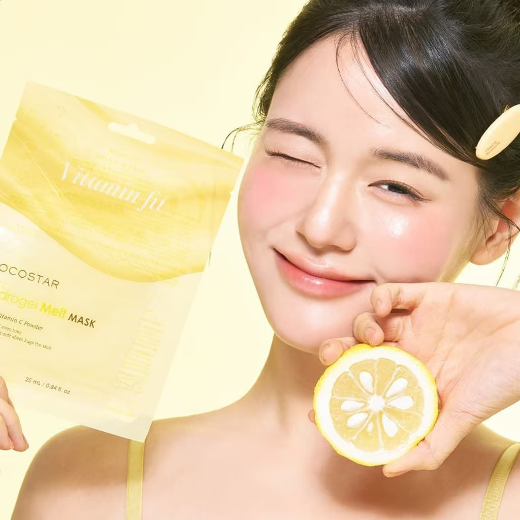 Маска гидрогелевая для лица Kocostar Fit Hydrogel Melt Mask биорастворимая с витаминами 25 мл фото 4