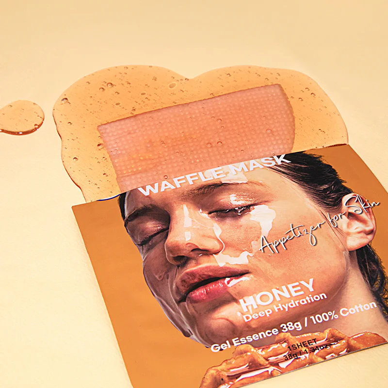 Маска тканинна для обличчя Kocostar Honey Waffle Mask Медове задоволення живильна 38 г фото 2