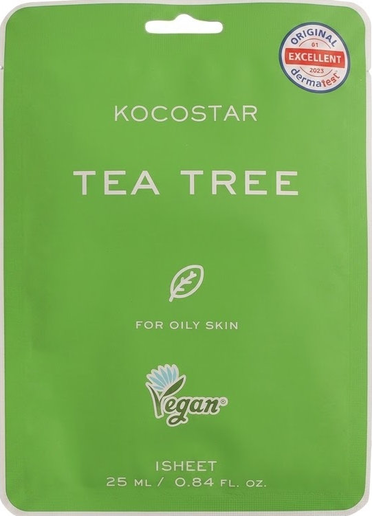 Маска тканевая для лица Kocostar Tea Tree против воспалений с чайным деревом 25 мл