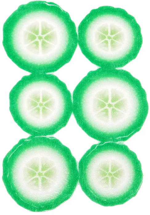Маска-слайс тканинна для обличчя Kocostar Cucumber Slice Mask 6 шт. х 15 мл фото 1