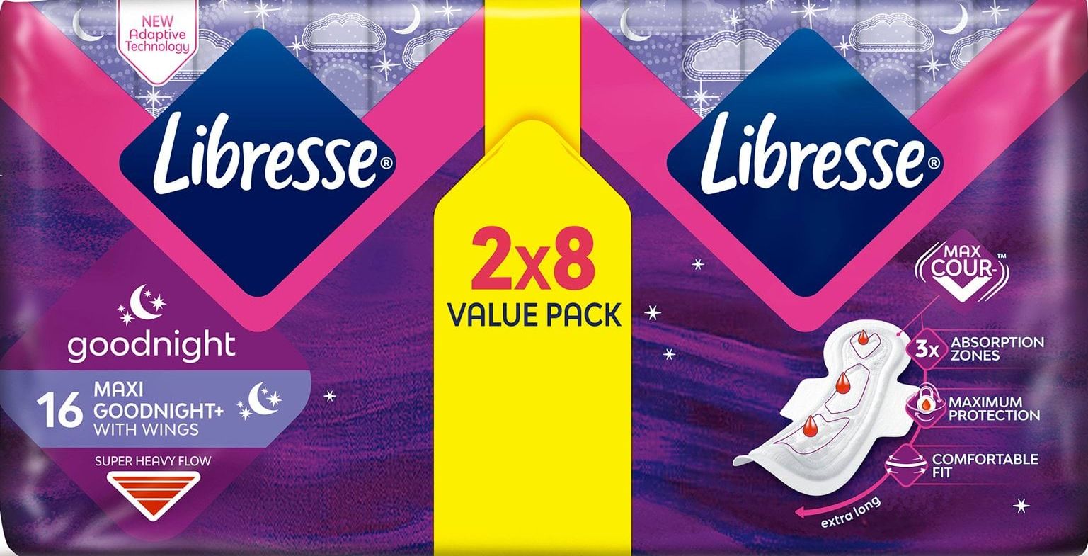 Libresse Maxi гигиенические прокладки ночные 16 шт
