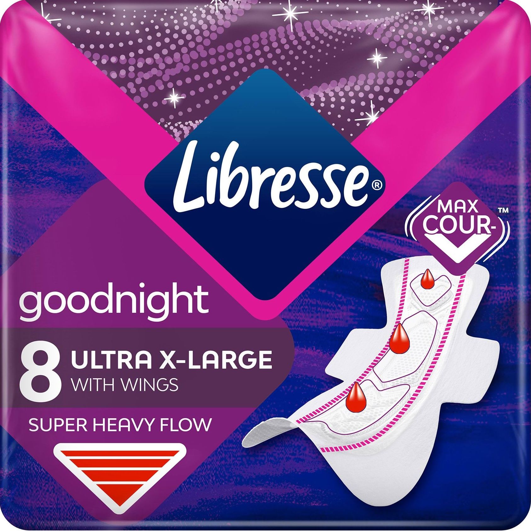 Libresse Ultra Goodnight Extra Large гігієнічні прокладки нічні 8 шт 9
