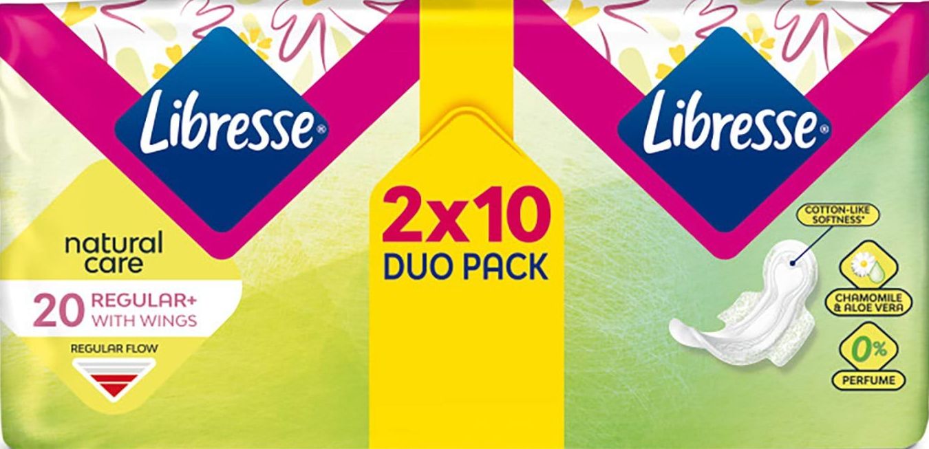 Гігієнічні прокладки Libresse Natural care 20 шт.