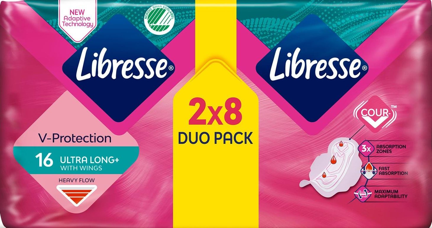 Гігієнічні прокладки Libresse Ultra Long подовжені 16 шт. фото 1