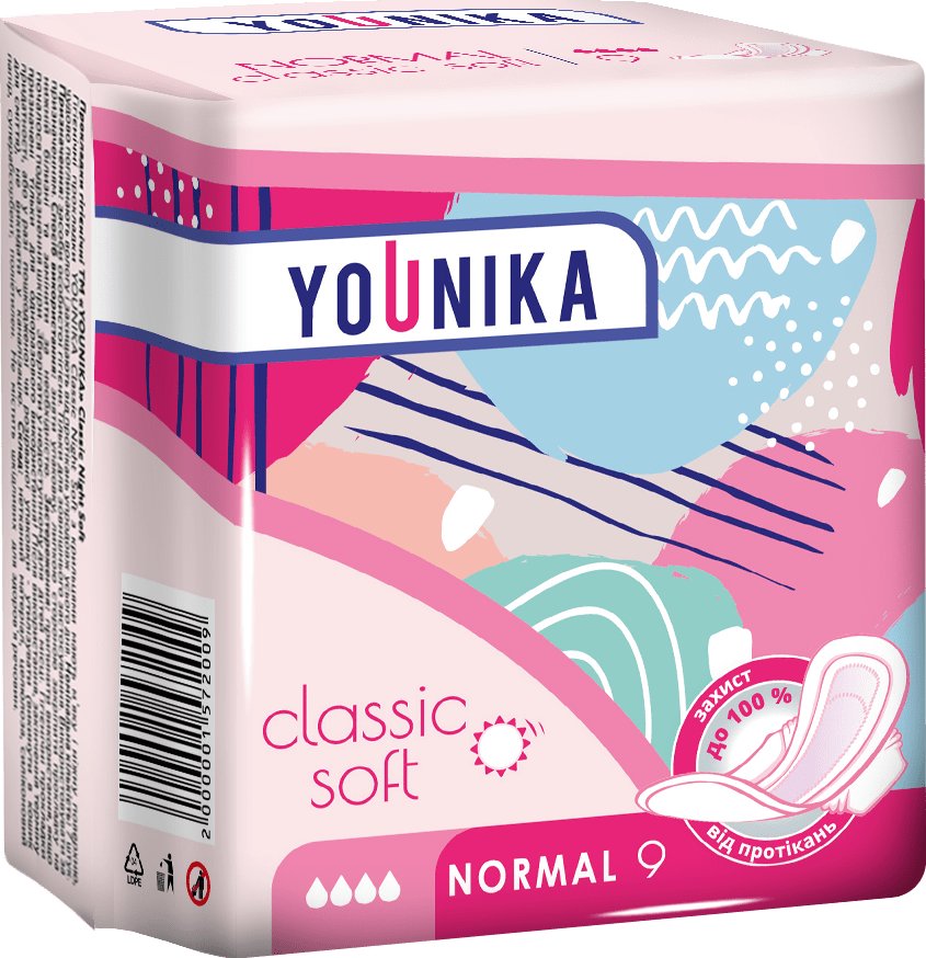 Прокладки гігієнічні YOUNIKA Classic Day Soft 9 шт.