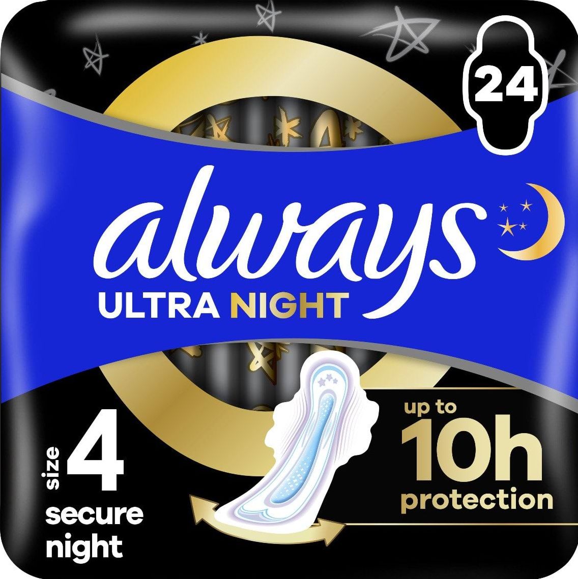 Гігієнічні прокладки Always Ultra Secure Night Розмір 4 24 шт 7