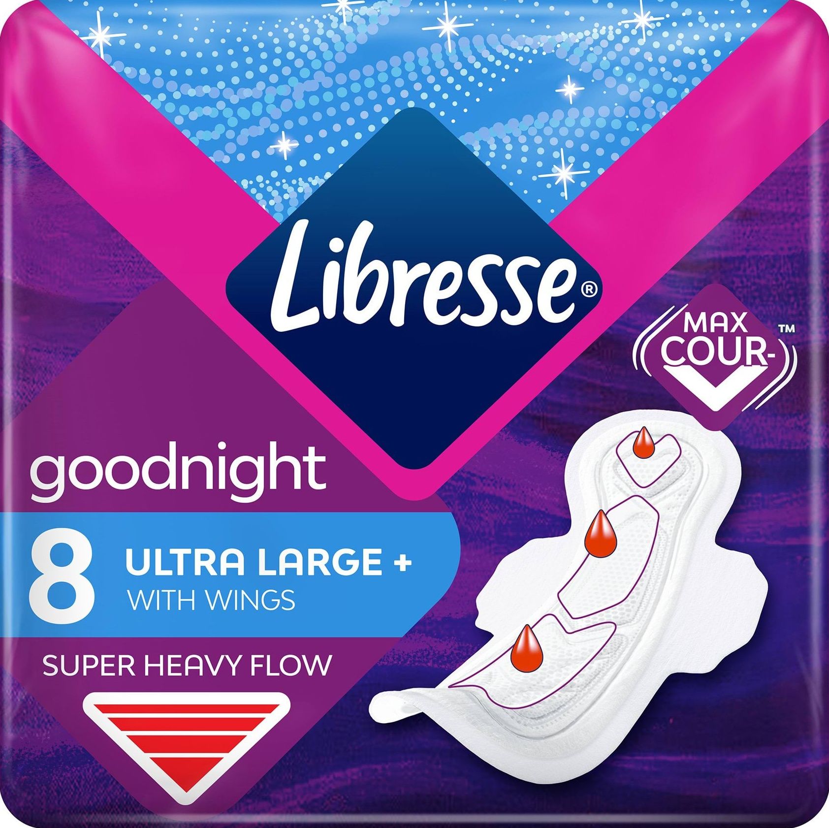 Гігієнічні прокладки Libresse Ultra Goodnight Large нічні 8 шт. 8