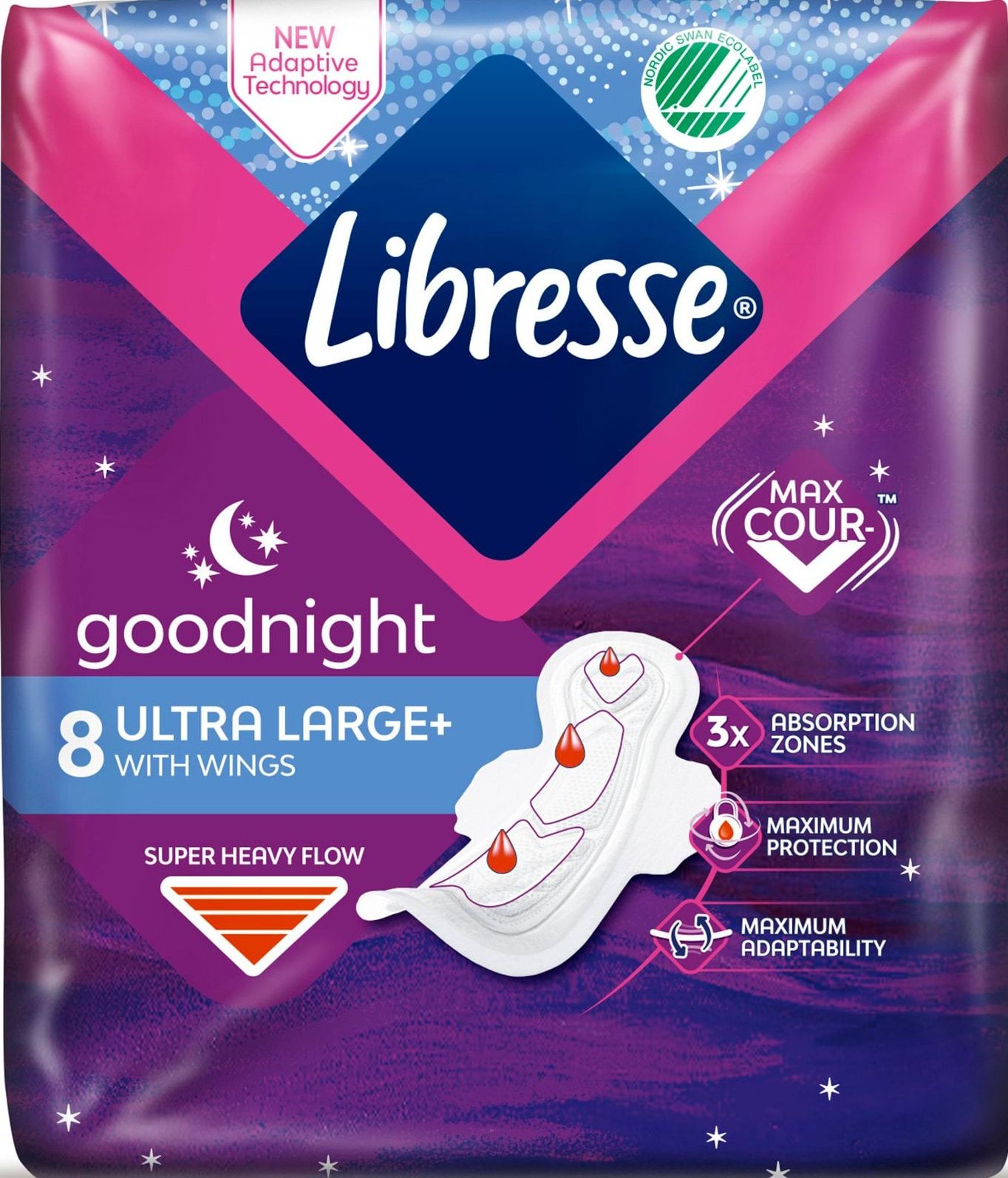 Гигиенические прокладки Libresse Ultra Goodnight Large ночные 8 шт.